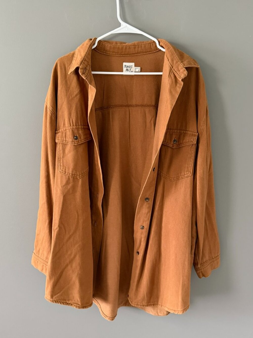 Princess Polly Oversized Brown Button Up